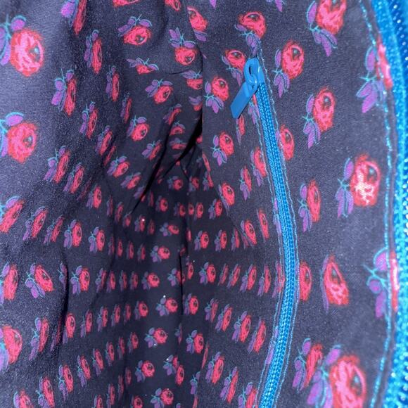 Vera Bradley Turquoise Microfiber Large Hipster Crossbody Trio Zip Bag Mint - Picture 11 of 12